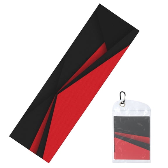 Outdoors Cooling Towel Red Black Abstract Cooling Towel For Hot Weather