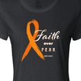 thumbnail image 4 of Inktastic Faith over Fear Leukemia Awareness with Orange Ribbon Women's T-Shirt, 4 of 5