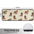 thumbnail image 5 of Kitchen Rugs Sets Of 2,Dachshund Footprint Anti Fatigue Kitchen Mat Rugs Non Slip Washable,Decorative Kitchen Floor Mats for Kitchen,Sink,Laundry,17"x47"+17"x47", 5 of 5