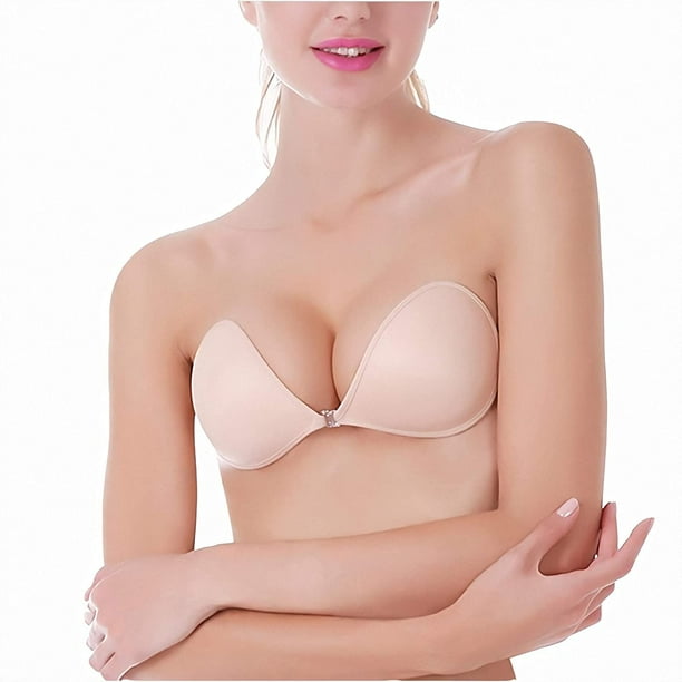 Women Push-Up Bra Padded Bra Breast Strapless Adhesive Sticky Pads