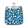 thumbnail image 7 of Yayeee Ashtray with Lid for Cigarette Smokeless Stainless Steel Home Ash Holder, Blue Dots, 7 of 7