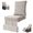 Khaki, variant on Outdoor Recliner Replacement Cushion, Only cushions, Fade Resistant Patio Furniture Cushions, High Back Deep Seat Sofa Cushion