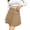 Khaki, variant on MuXiKeJi Clothes Elegant Knit Pleated Midi Skirt High Waist A-Line Design Stretch Comfort Winter Fall Fashion Skirt