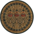 thumbnail image 4 of Unique Loom Collection Edinburgh Tapis de Zone - Canmore (4 Pieds 1 Pouces Rond, Bleu Marine/ Tan), 4 of 4