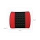 thumbnail image 3 of Cojín de masaje lumbar para asiento de coche - Soporte de respaldo de cuero de tela rojo y negro con vibración - 33x30x10cm, 3 of 7