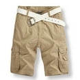 thumbnail image 2 of MIUOWANP Men's Casual Cotton Cargo Shorts with Multi Pockets Trendy Solid Color Outdoor Sport Durable Sports Shorts Size S(2)Khaki, 2 of 3