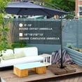 thumbnail image 3 of Scafild | 4-Piece Plastic Heavy Duty Water & Sand Filled Outdoor Offset Patio Umbrella Base-185lbs - Brown, 3 of 7