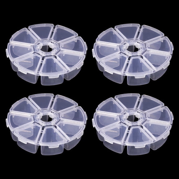 BESTYASH Plastic Jewelry Organizer Box Transparent Durable Storage for Earrings Rings Beads 4Pcs