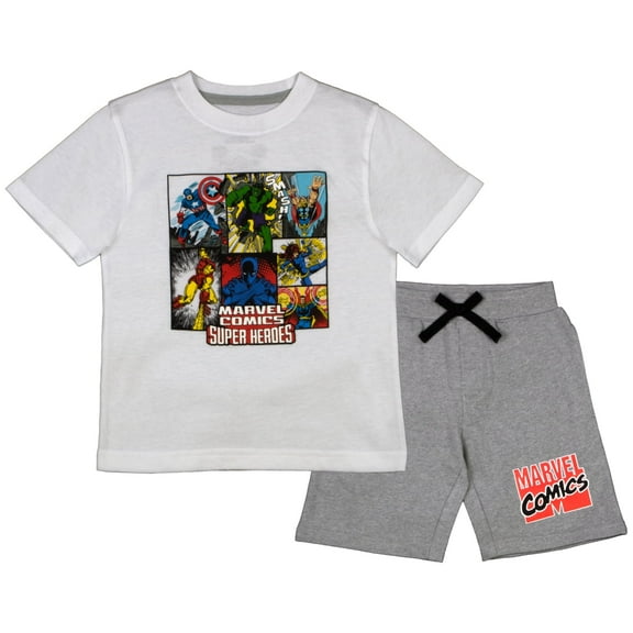 Marvel Superheroes Boys T-Shirt and Shorts Set (Boy's), 2-Piece Set, Sizes 4-16