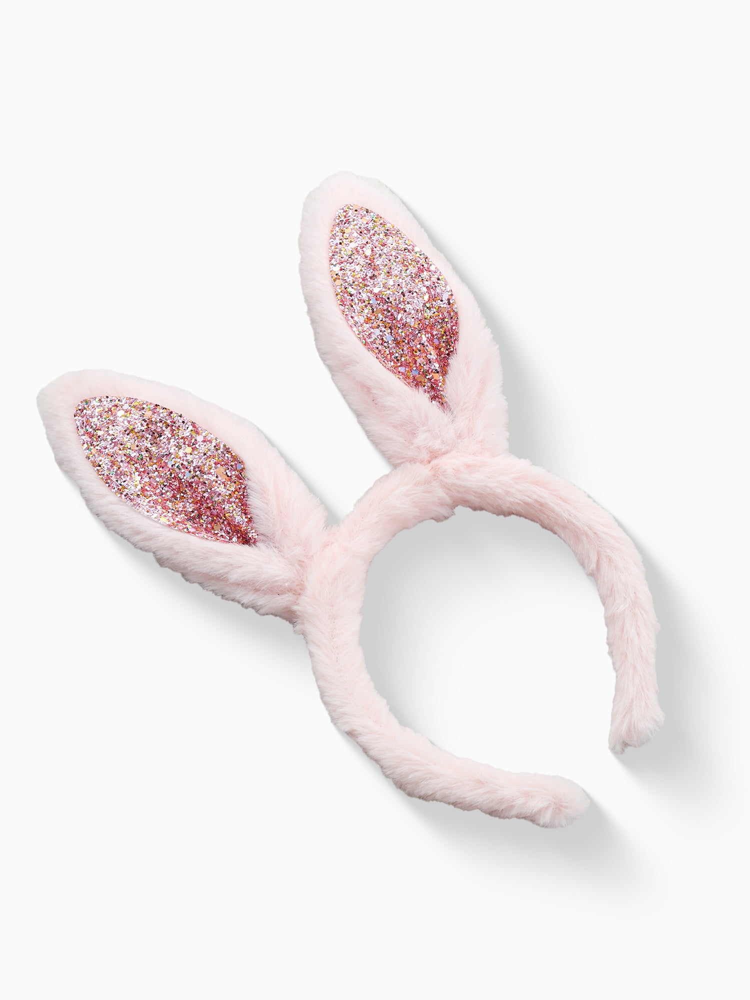 Way to Celebrate Easter Faux Fur Pink Calico Bunny Ears Headband, 1 Piece