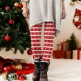 thumbnail image 6 of Women's Striped Leggings Christmas Halloween Soft Stretchy Workout Pants Cute Printed Party Legging Tights M, 6 of 9