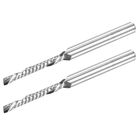 

Uxcell 1/8 Shank 2mm x 17mm Carbide 1-Flute Left Hand End Mill CNC Router Bit 2 Pack