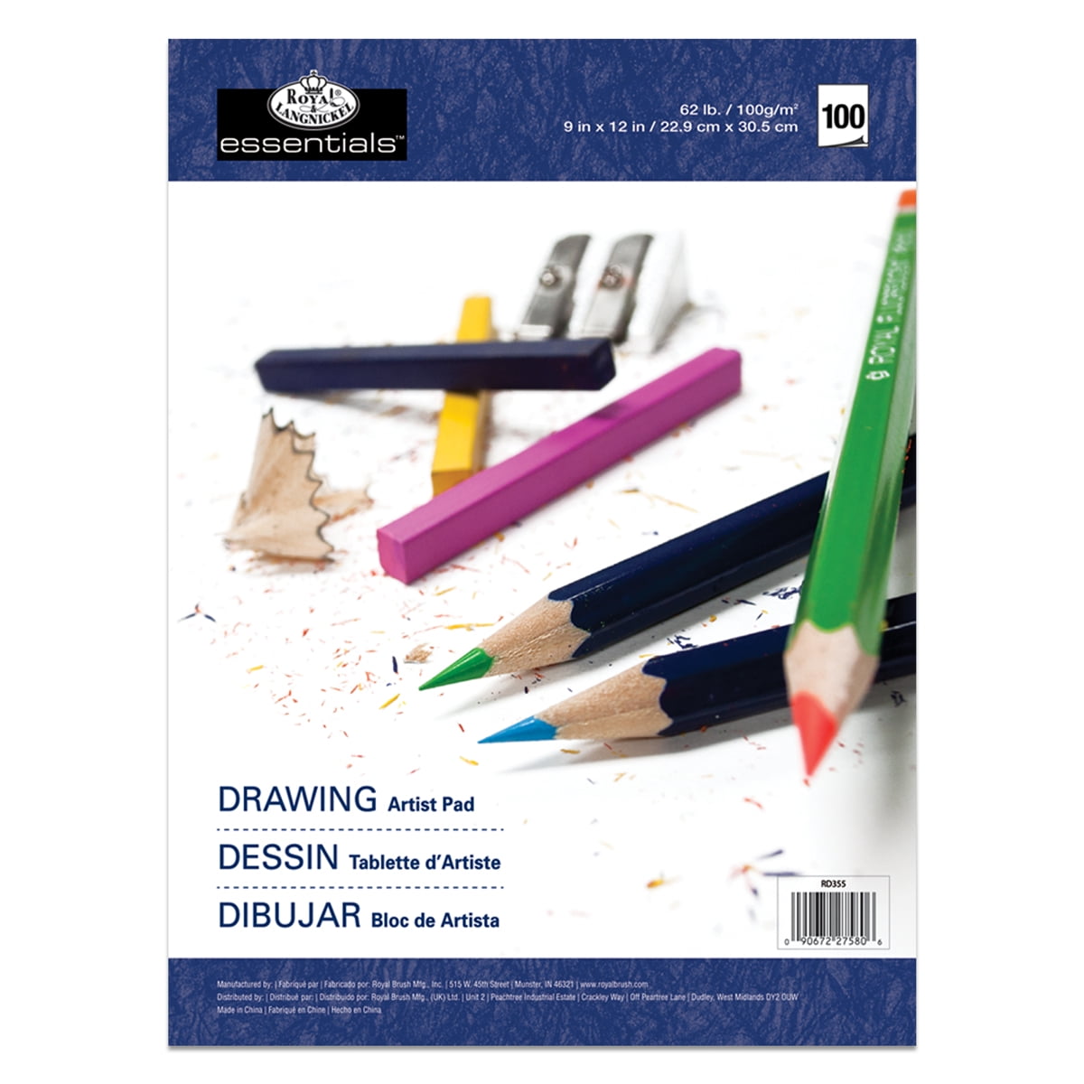 broches craies Zeichenset 10 pces Sketching Pad d4 