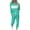 Mint Green, variant on successthop 2 Piece Sweatsuits for Women Plus Size Long Sleeve Crewneck Top and Jogger Trouser Color Block Outfits