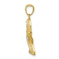 thumbnail image 2 of Finest Gold 14K with White Rhodium Diamond-cut Starfish Pendant, 2 of 3