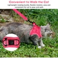 thumbnail image 4 of Arnés ajustable para gatos, arnés antiescape para gatos, arnés ligero para gatitos, collares, arneses y correas para gatos, transpirables, fáciles de controlar, con tiras reflectantes, 4 of 4
