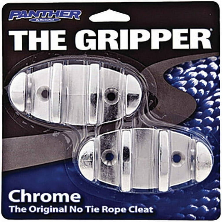 Panther - Die Cast Chrome Plated Gripper Rope Cleat - 3 - 2 Per Pack -  558200