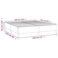 thumbnail image 2 of vidaXL Bed Frame Upholstered Mattress Foundation Bedroom Furniture Fabric, 2 of 8