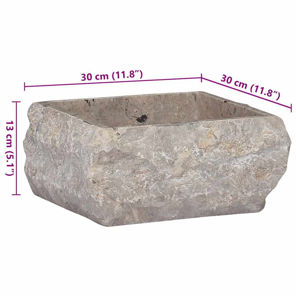 vidaXL Sink Above Counter Vanity Sink Natural Stone Basin for Bathroom Marble