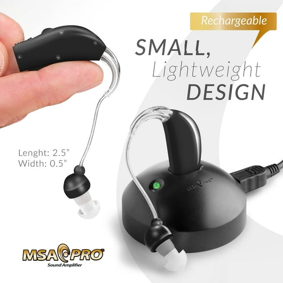 Ear Basics® MSA Pro MY Tone Personal Sound Amplifier, Single (Black)