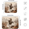 thumbnail image 3 of FREEAMG Dish Drying Mat Western Desert Cowboy Absorbent Dry Mats for Dishes Draining Pad for Kitchen Countertop 18" x 24", 3 of 7
