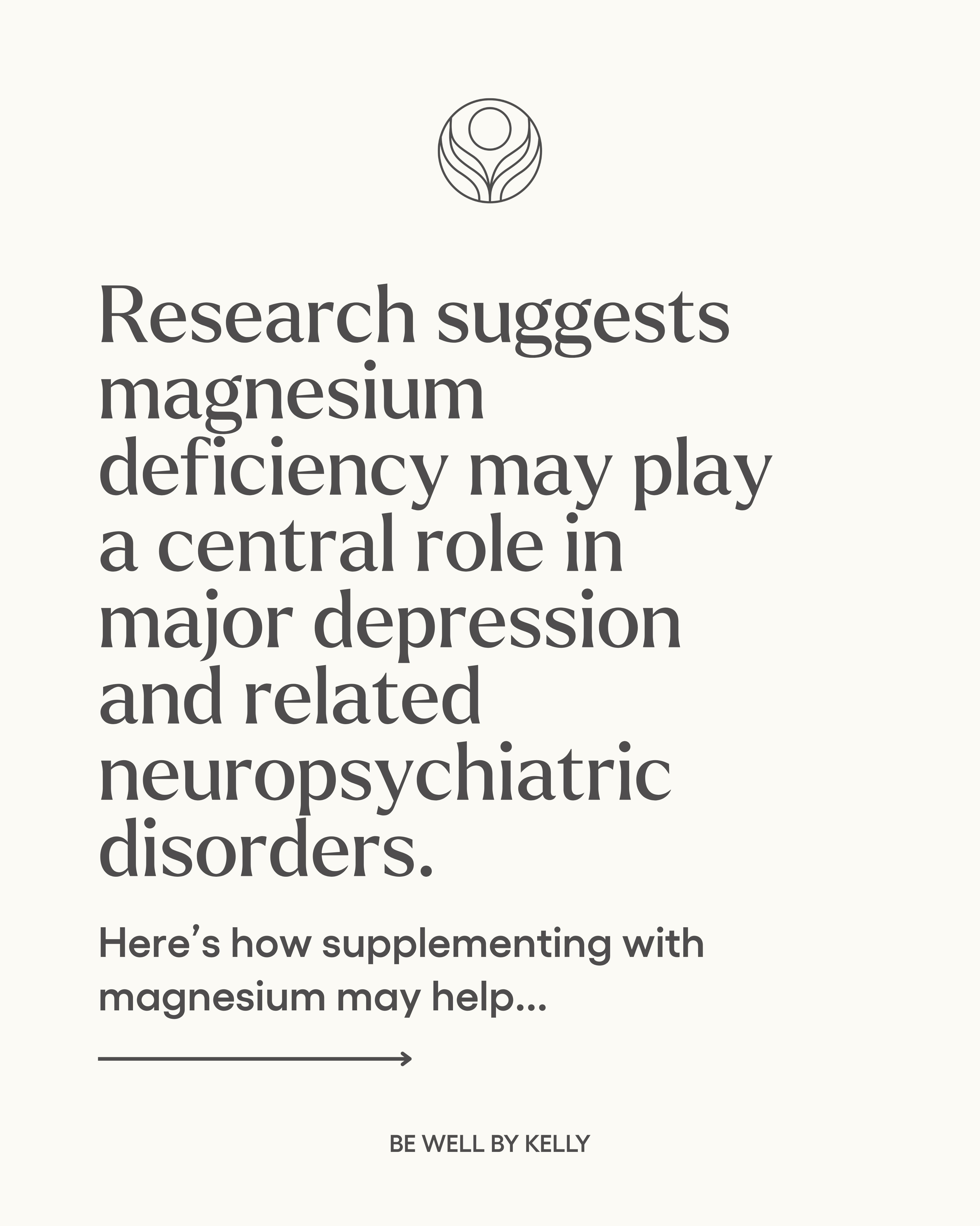 Be Well by Kelly Magnesium Glycinate Supplement with GABA & L-Theanine for Daily Stress Relief & Deep, Restful Sleep (90 Servings, 270 Capsules)