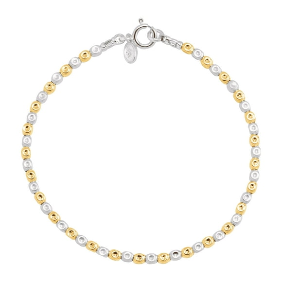 Silpada 'Lula' Beaded Bracelet in Sterling Silver & 18K Gold Plate, 7.5"
