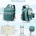 thumbnail image 4 of Morfone Baby Diaper Bag Backpack, Multifunction Waterproof Baby Bag with USB Charging Port, Stroller Straps & Pacifier Case Unisex,Green, 4 of 8