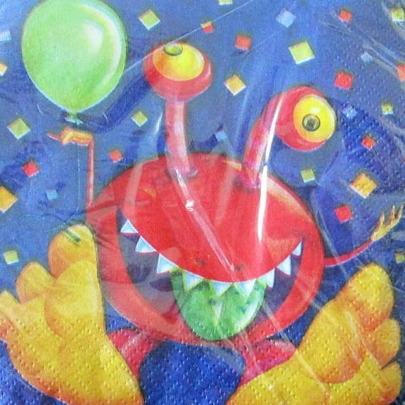 Happy Birthday 'Monster Party' Small Napkins (16ct)