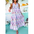 thumbnail image 1 of a.Jesdani Robe Maxi Bleu Ciel à Fleurs - Manches à Volants Coquettes, Style pour Femmes, 1 of 8