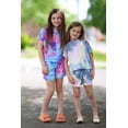 thumbnail image 4 of Arshiner Girls Summer Outfits 2 Piece Set Drop Shoulder Hooded Top and Elastic Waist Shorts Loose Fit, 4 of 6