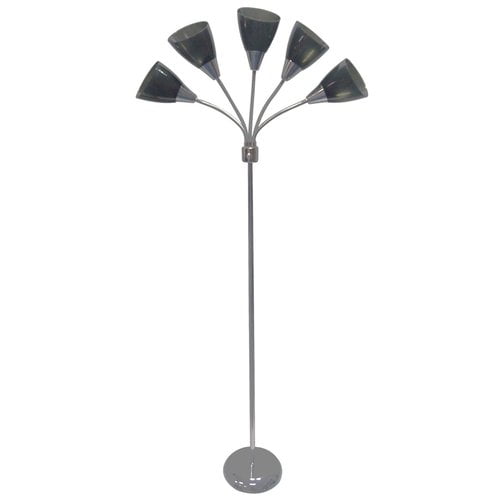 Mainstays 5 Light Floor Lamp Silver, Silver Multi Light Floor Lamp Target