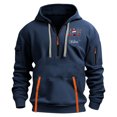 thumbnail image 2 of Sudadera con capucha para hombre, informal, con estampado, deportiva, de manga larga, blusa de poliéster, 2 of 4