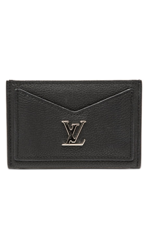 Pre-Owned Louis Vuitton Portecarte Lockme Business Card Holder/Card Case M68556 Noir Black...