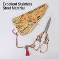 thumbnail image 3 of Vintage Design Sewing Embroidery Scissors Soft Handle Stainless Steel Ergonomic Crafting Tool, Excellent for Needlework, Multifunctional for Handcrafts, 3 of 7