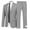 Gray, variant on LiiYii Men's Dress Suit 2 Pieces Formal Business Solid Tuxedos Blazer with Pants Wedding Party Office Work Khaki S