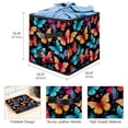 thumbnail image 3 of Flower Butterfly Toy Storage Baskets, Foldable with Handle, 10.8"x10.5"x10.6", Large Capacity - Storage Bins for Clothes, 3 of 6