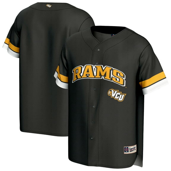 Men's GameDay Greats Black VCU Rams Spirit Baseball Jersey
