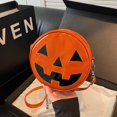 thumbnail image 2 of Halloween Spooky Pumpkin Purse for Women, Stylish Faux Leather Crossbody Bag for Daily Commute and Travel, Halloween Accessories, 2 of 9