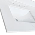 thumbnail image 4 of Montary 61-inch Quartz Bathroom Vanity Top with Undermounted Double Bowl Sink & 4 Inch High Backsplash, 3/4" Thick Quartz Stone Vanity Sink Tops with Pre-Drilled Holes, Calacatta White, 4 of 8