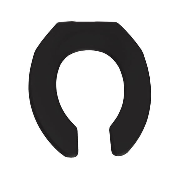 Bemis Round Black Plastic Toilet Seat