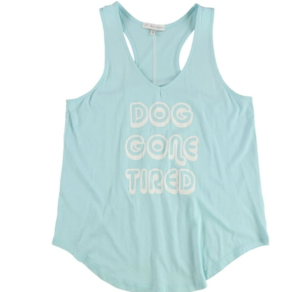 P.J. Salvage Womens Dog Gone Tired Pajama Sleep Tank Top, Blue, Medium