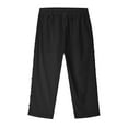 thumbnail image 3 of Mgmyaa Girls Casual Capri Pants Kids Cropped Drawstring Elastic Waist Straight-Leg Jogging Pants Sweatpants with Pockets and Ornamental Button, 3 of 7
