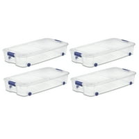 Underbed Storage Bins Product Image Sterilite 66 Qt 62 L Ultra Storage Box Stadium Blue
