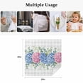 thumbnail image 5 of Cloth Napkins Set of 4 - 20x20 Inches, Blue Pink Hydrangea Washable Reusable Table Napkins, Eucalyptus Leaves Grey Plaid Soft & Absortbent Dining Napkin for Party Wedding Hotel Restaurant, 5 of 8