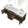 thumbnail image 4 of Laurel 80 in W Grey Oak Double Vanity, Cultured Marble Top, Faucet Set, & 36 in Mirrors, 4 of 6