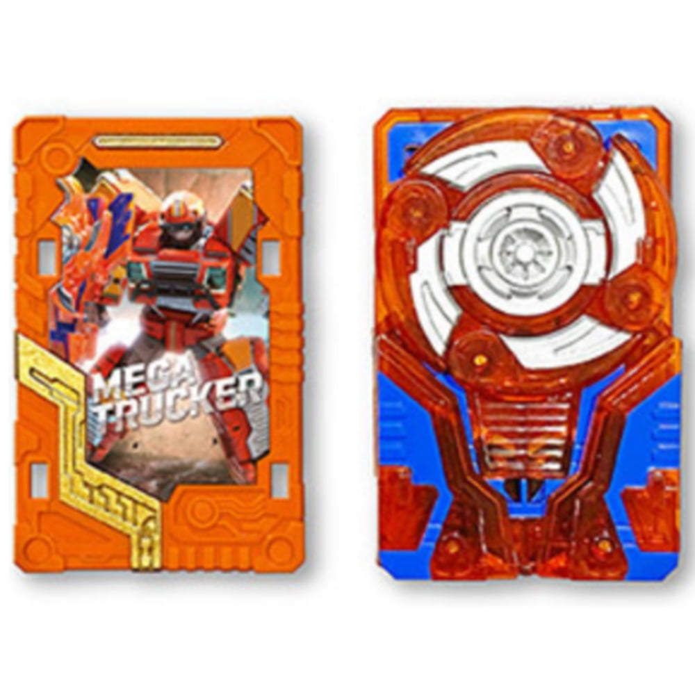 Metal Cardbot S Mega Trucker – Transforming Robot Dump Truck Toy with Card and Mega Protector