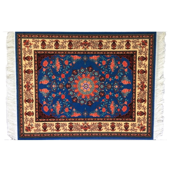 Blue Rug Mouse Pad - Turkish Style Carpet Mousemat - Great Gift