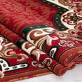 thumbnail image 6 of Allstar 8x10 Traditional Area Rug in Red with Ivory Mandala Tibetan design (7' 9" x 10' 1"), 6 of 6