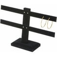 thumbnail image 2 of Plymor Black Velvet Double T-Bar, Eight Pair Earring Display Stand, 10.25" W x 6.5" H (Pack of 6), 2 of 2
